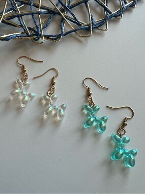 Handmade Balloon Dog Dangle Earrings Set of 2
